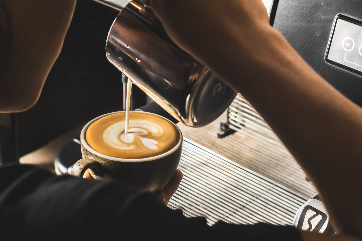 Home espresso brewing with freshly roasted specialty coffee